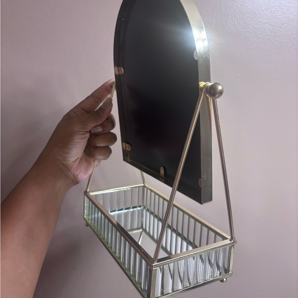 Gold and Black Hanging Wall Shelf